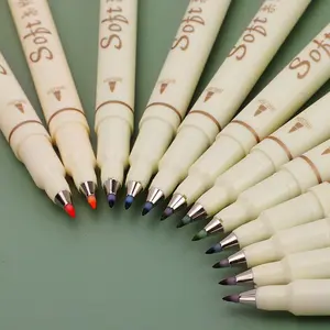 Chinese Style Retro Color Pen, 3/6pcs/set Soft Tip Hook Line Pen, Student Painting Beauty Pen, Hand Account Pen Set, Back To School Supplies, Art Markers Pen
