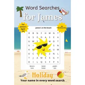 Word Searches for James: 50+ Word Searches for 4-8 year olds | Improve vocabulary and spelling | Holiday edition | James's name on every page | Gift for James (Personalized Word Searches)