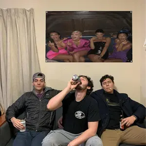 Banger - Kylie Jenner 21st Birthday Party Middle Finger Kardashian Flag Banner College, Many size 2024