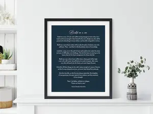 Personalizable Build Me a Son Prayer, Graduation Gift for Son, Christian Father Loss Art