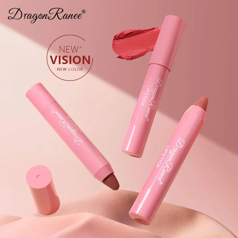 Velvet Lipstick Crayon Lipstick Soft Mist Matte Nude Cameo Brown Lipstick Pen Lip Liner Lipstick