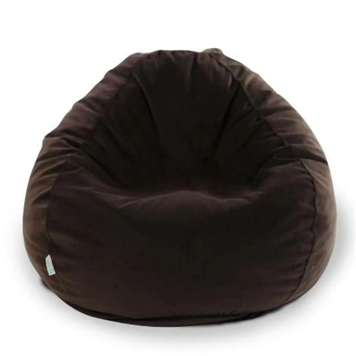 212 MAIN Dark Brown Micro-Velvet Small Classic Single-Seat Bean Bag Sofa, Indoor Furniture with Removable Cover, Ideal for Living Room Decor & Furniture Living Room