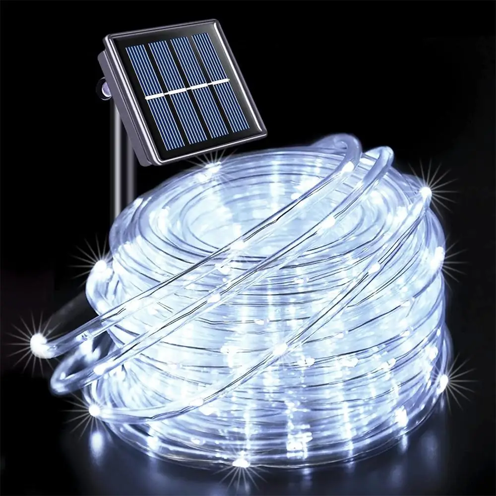 Solar Waterproof Rope Light, 1 Count Multipurpose 7m 50LED Solar Rope Light, LED Fairy String Tube Lights For Party Garden Yard Home Wedding Christmas