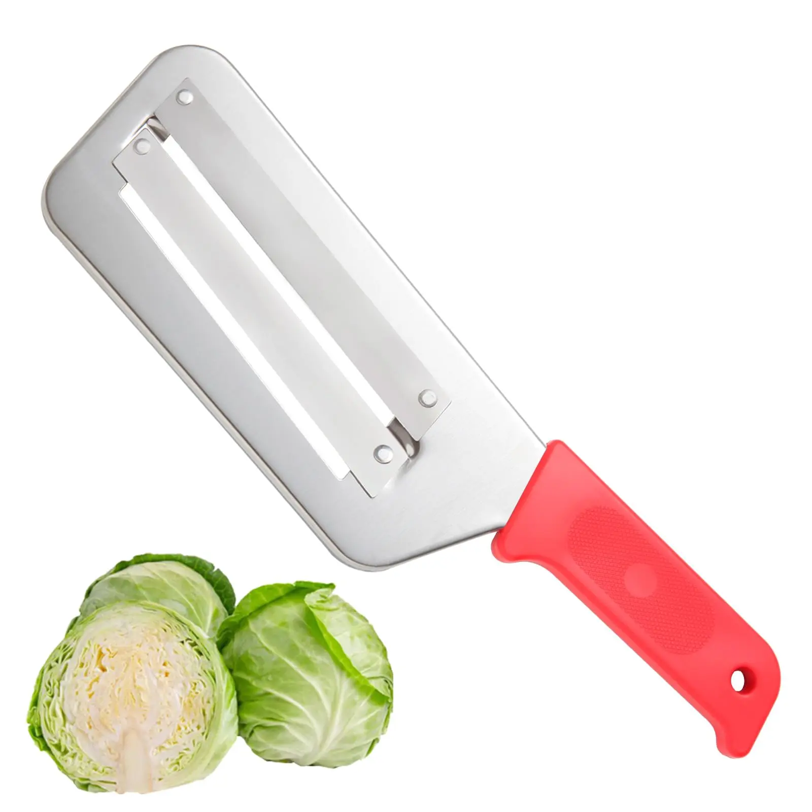 Cabbage Shredder & Mandoline Slicer – Silicone-Handle Lettuce & Cabbage Chopper for Coleslaw & Sauerkraut – Easy to Clean