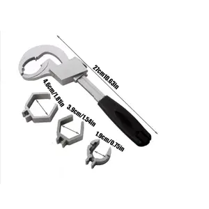 Multifunctional Wrench Set - 008 Large-Opening Aluminum Alloy Socket Faucet Tool, for Drain Pipe, Washbasin Valve Installation and Removal, with Storage Case llave de torque