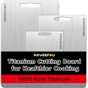 Cutting Board Set of 3, 2026 New Upgrade 100% Pure Titanium Cutting Boards for Kitchen,Double Sided,Non Toxic Cutting Board, Separate Raw and Cooked Food Areas, Dishwasher Safe (S+M+L)