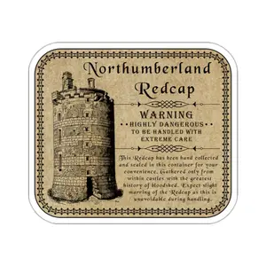 Northumberland Redcap Apothecary Label