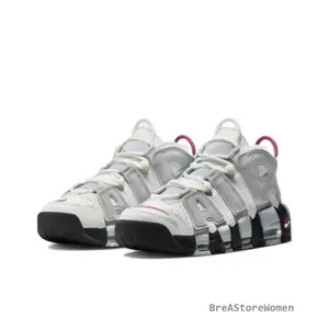 Air More Uptempo Rosewood and Wolf Grey — Stylish, Comfortable, Trendy, Versatile, Non-Slip Casual Sports Sneakers