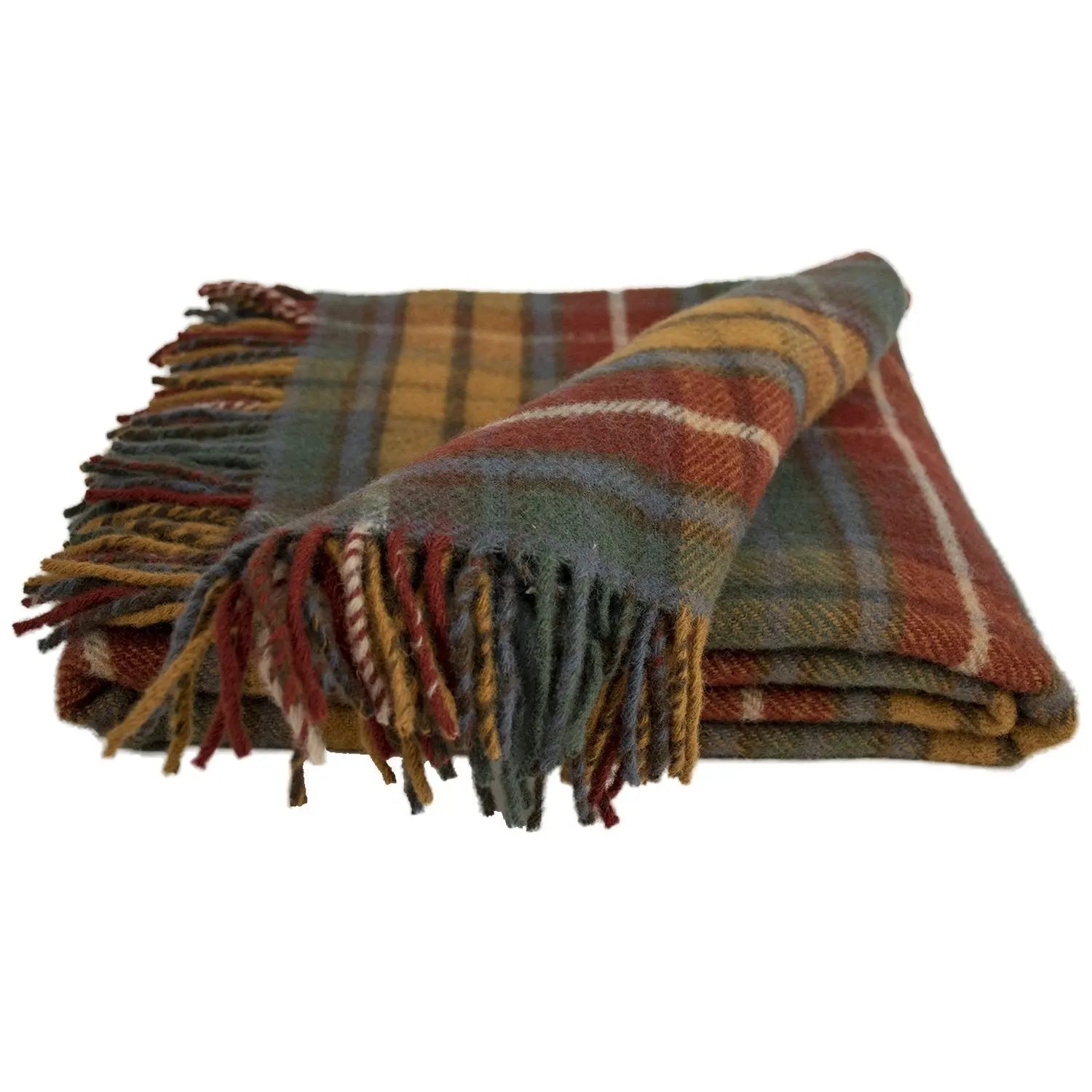 Highland Tweeds Pure New Wool  Fluffy Throw ~ Antique Buchanan ~