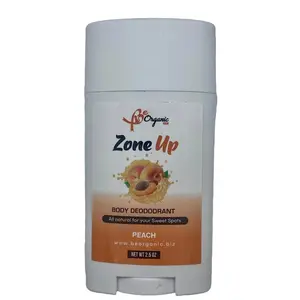BeorganicLLC Zone Up Peach Total Body Deodorant Natural 2.5 oz All-Natural Sweet Spots Deodorant by BeorganicBiz