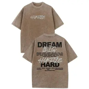 1 Piece, 230g Washed, Dream Printed T-Shirt, High-Quality Wax Printed Cotton Retro Fashion Brand T-Shirt, Suitable For Summer T-Shirt With A Certain Thickness, Holiday Gift