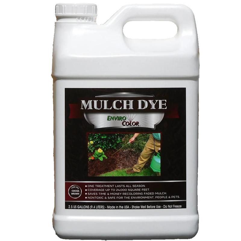 EnviroColor Cocoa Brown Mulch Dye 2.5 Gallons - Non-Toxic Long Lasting Color Concentrate for Plants Pets & People