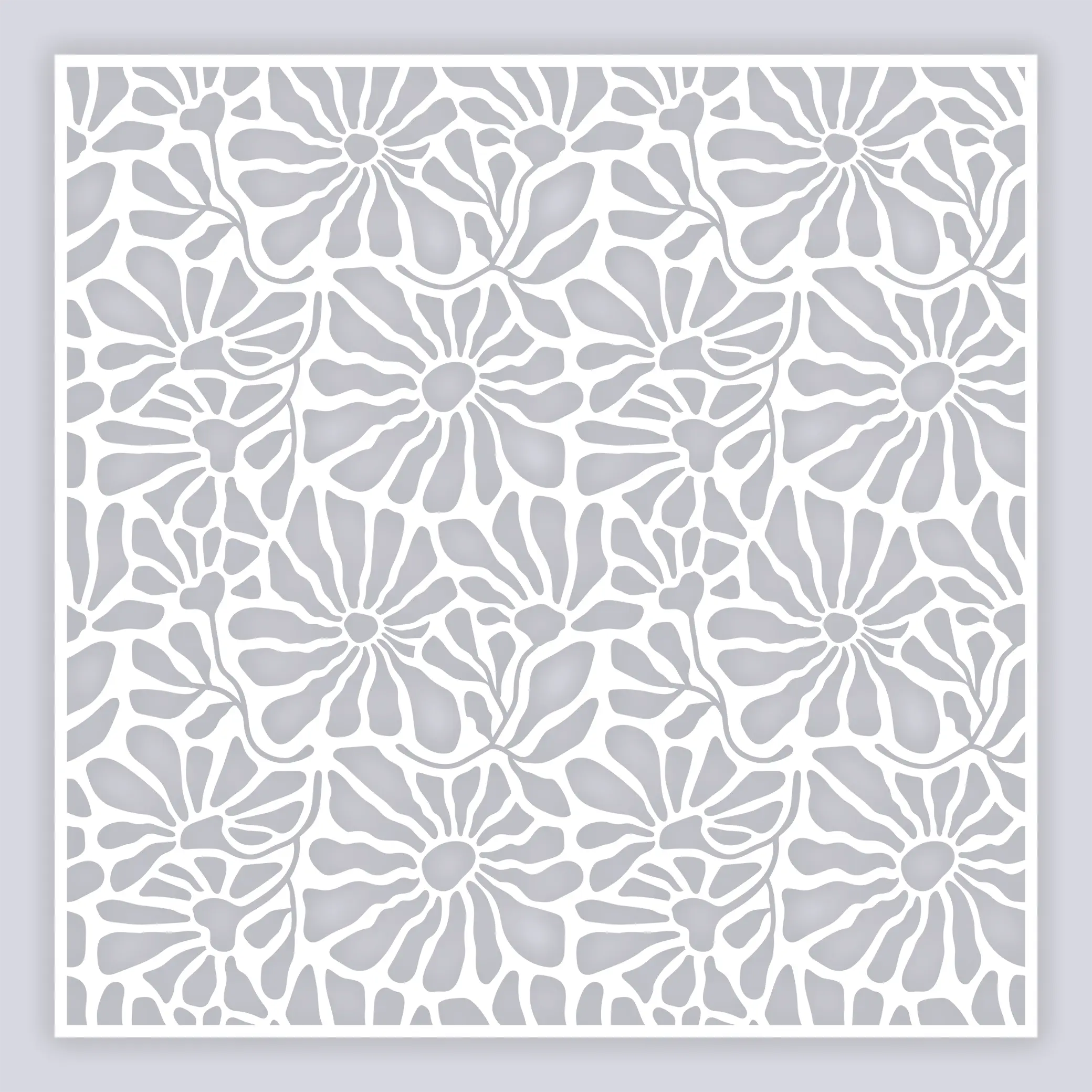 Abstract Floral Full Clay Stencil