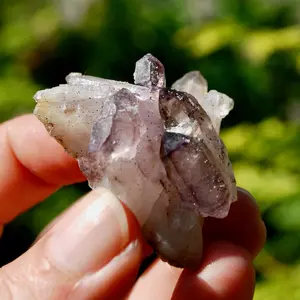 1.7in Smoky Amethyst Quartz Crystal Cluster, Specular Hematite Amethyst, Zimbabwe aa6