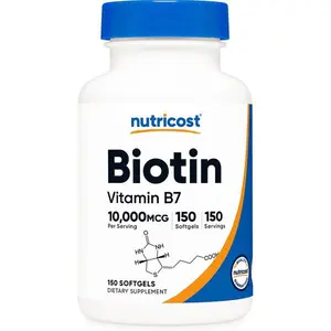 Nutricost Biotin (10,000mcg) 150 Softgels - Gluten Free, Non-GMO
