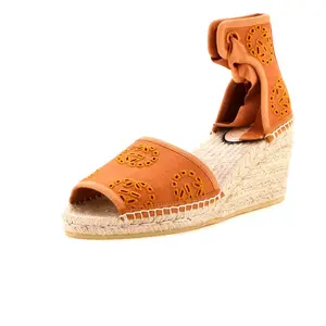 Pre-owned Gucci Women's Damita Espadrilles Interlocking G Embroidered Canvas by Rebag