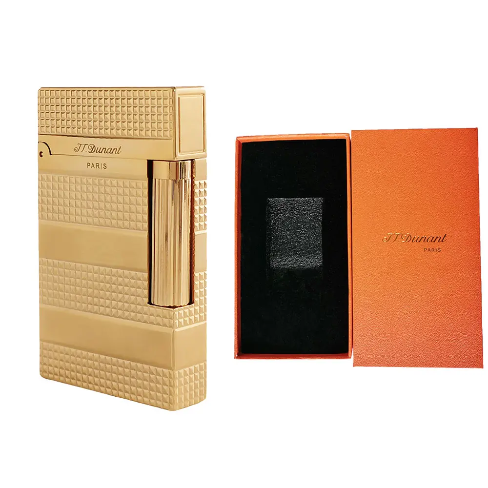 Dunant Classic Metallic Engraving with Golden tiktok shop Lighter (NO FUEL) Metal Brass for profect Gift Mini