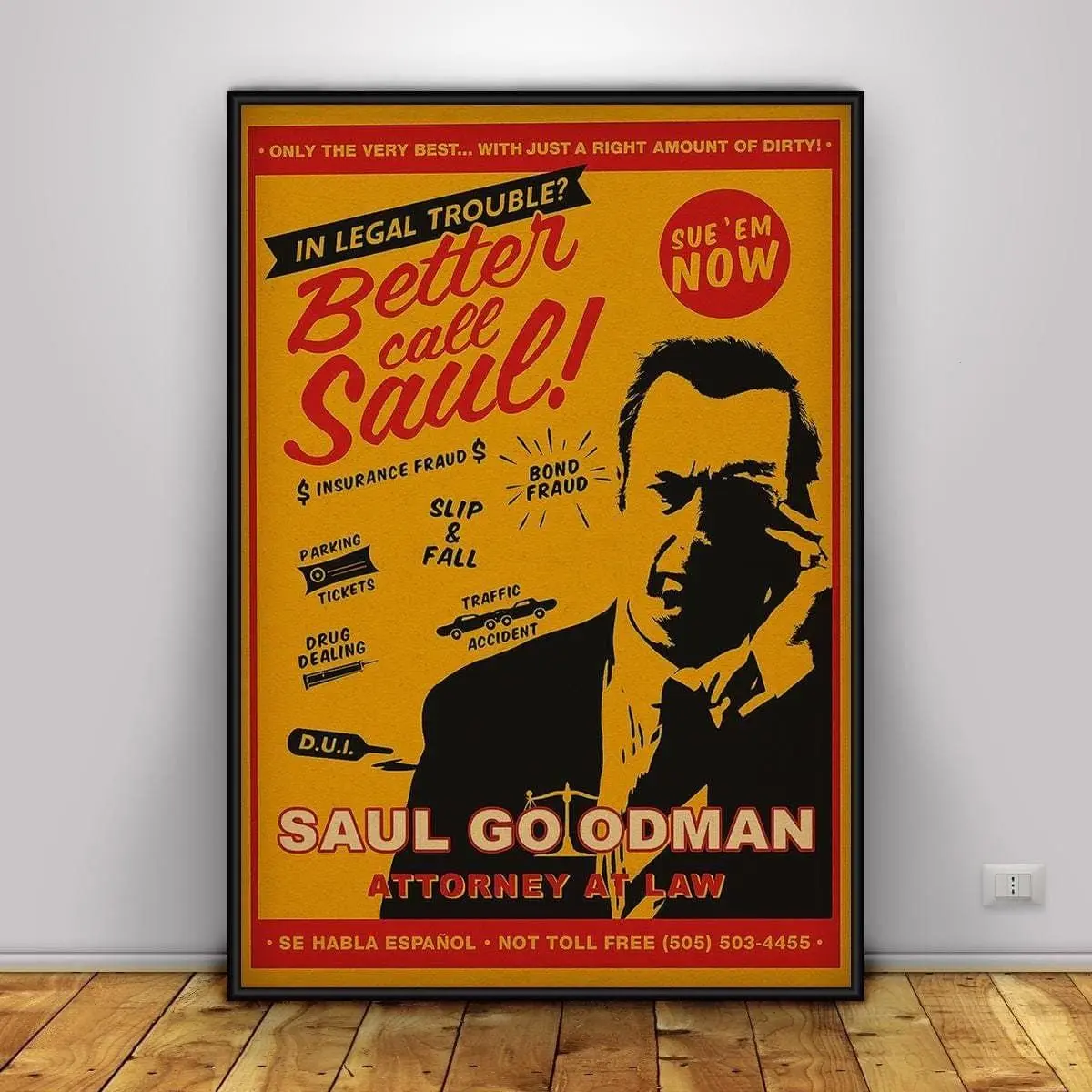 Better Call Saul Poster, TV Series Wall Art, Classic Crime Drama Home Decor, Sophisticated Lawyer Office Print, Unframed Print Only