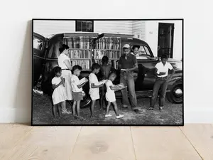 African American Children Photo Print, Black and White, Vintage Wall Art, North Carolina Photograph, Digital Download, Printable Wall Decor Poster (UNFRAMED)
