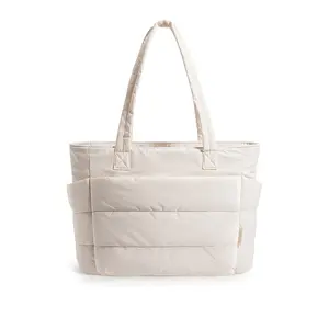 Large-capacity commuter bag, laptop bag, underarm bag, simple single-shoulder crossbody tote bag, quilted puffer bag