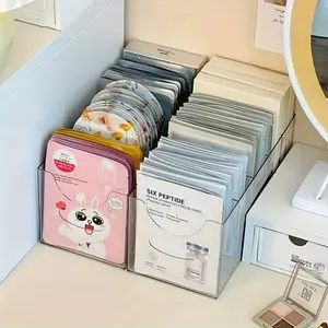 Mask storage box, desktop skin care products, bottles, cans, finishing, transparent bathroom, cosmetics rack