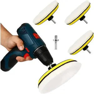 1 SET 5 count 6"  Polishing Wheel Buffing Pads Set  Mop Kit Pad Polisher for Drill