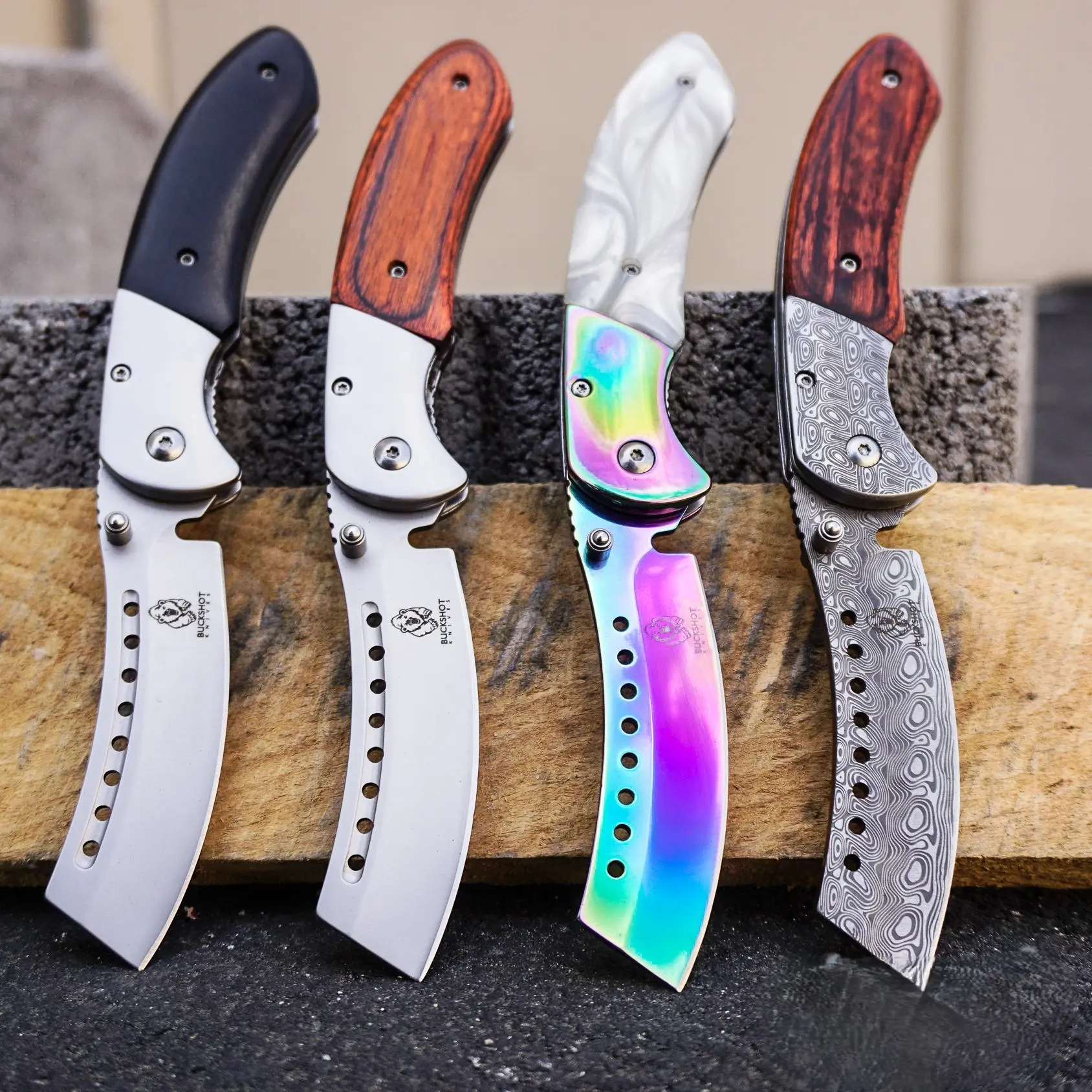8" Shaver Style Cleaver Multifunctional Pocket Folding Knife for Outdoor Camping, Survival, EDC Everyday Carry, Outdoor Man's Essential Tool