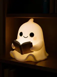 Ghost Reading a Book Decorative Votive Cute Cozy Figurine for Bedroom Dorm or Bookshelf PLA Material Ideal for Cozy Ambiance and Versatile Settings