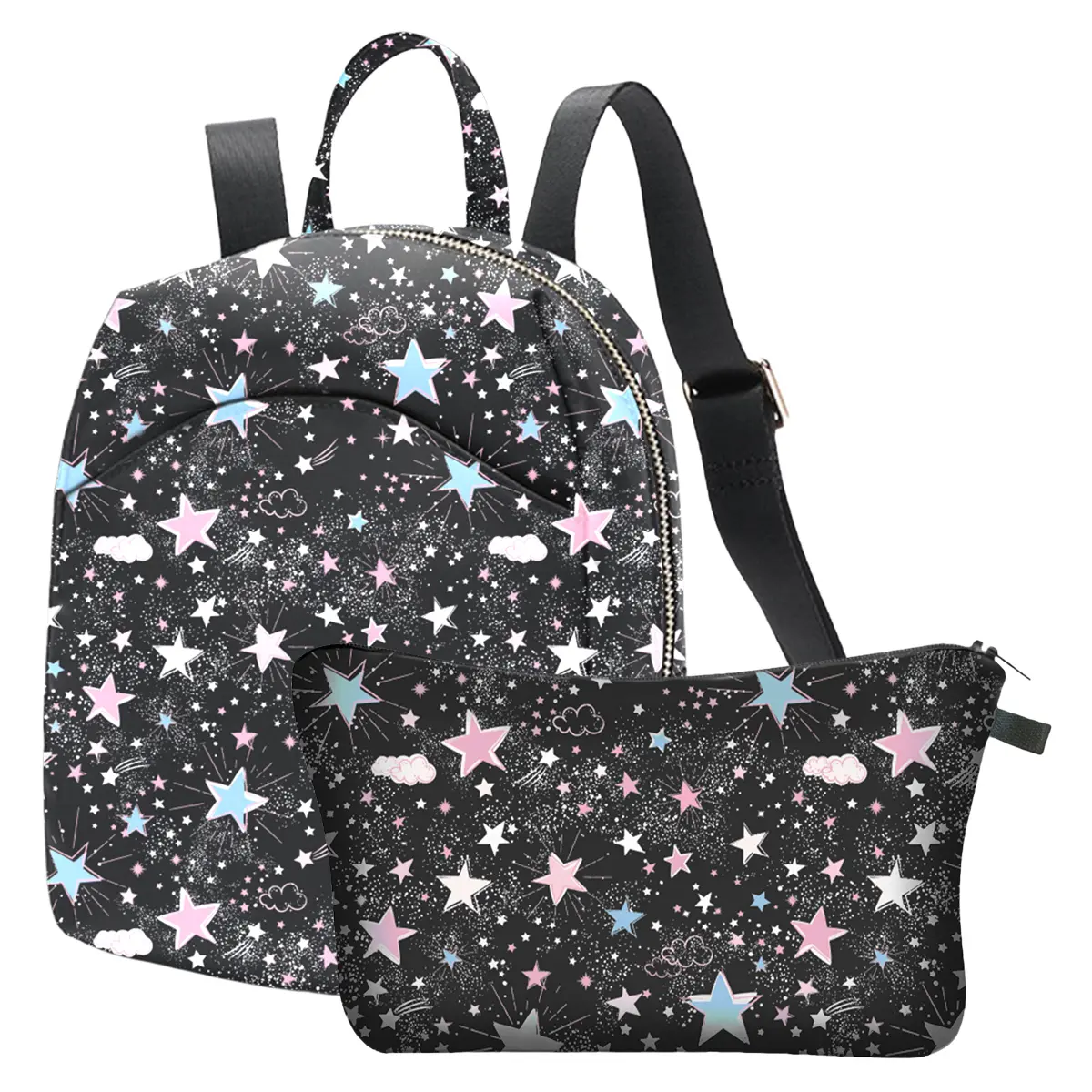 Back to school shopping 2PCS Alikpop Mini Backpack Set For Women Small Backpack Purse For Ladies Cute Bookbag casual Travel Shoulder Bag With Charm