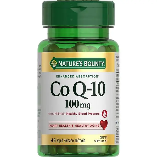 Nature's Bounty CoQ10, Helps Maintain Healthy Blood Pressure, 100 mg, Rapid Release Softgels, 75 Count