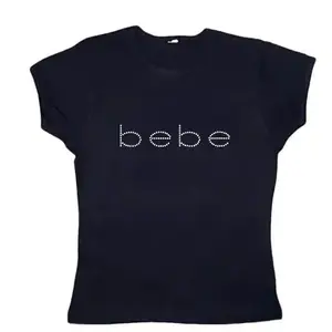 2000S Bebe Letter Print Baby Tee, Letter Print Grunge Goth Tee, Punk Top Hip Hop ,Vintage Y2k Clothes Punk, Y2K Baby Tee, Y2K Gothic Baby Tees, 90s Vintage Clothes, Downtown Girl Baby Tee, Gift For Her, Outfits