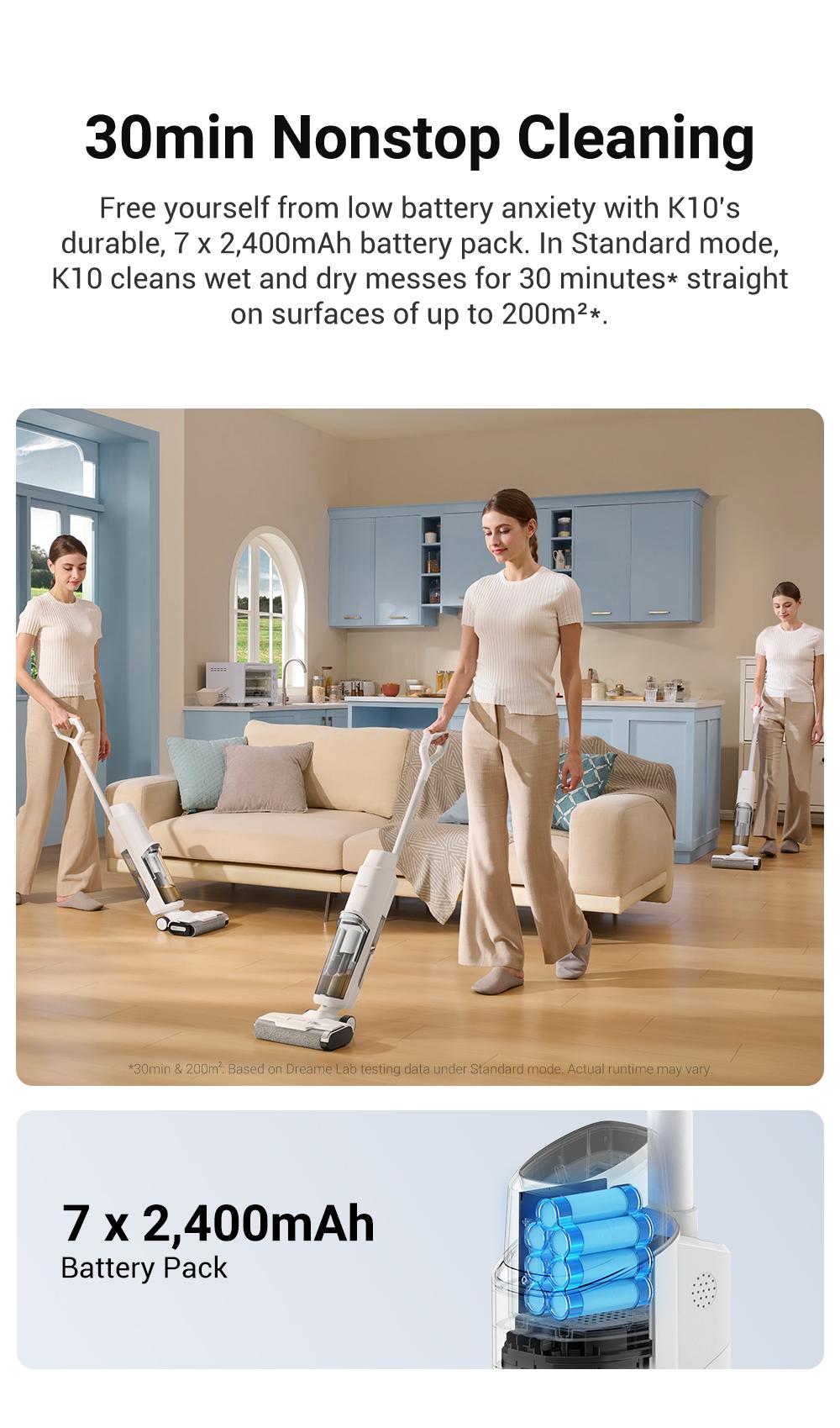 【LIVE】DREAME K10 Wet Dry Vacuum Cleaner, Smart Floor Cleaner Cordless Vacuum and Mop for Hard Floors, Cleans Itself, 540RPM Brush Darts through Dirt with Ease, Expressive Voice Prompts House Cleaning Gadgets Cleaning Machine