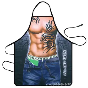 Hot Selling Creative Apron, Funny Unique Apron, Printed Apron, Muscle Men's Style Apron, Fashionable Kitchen Apron