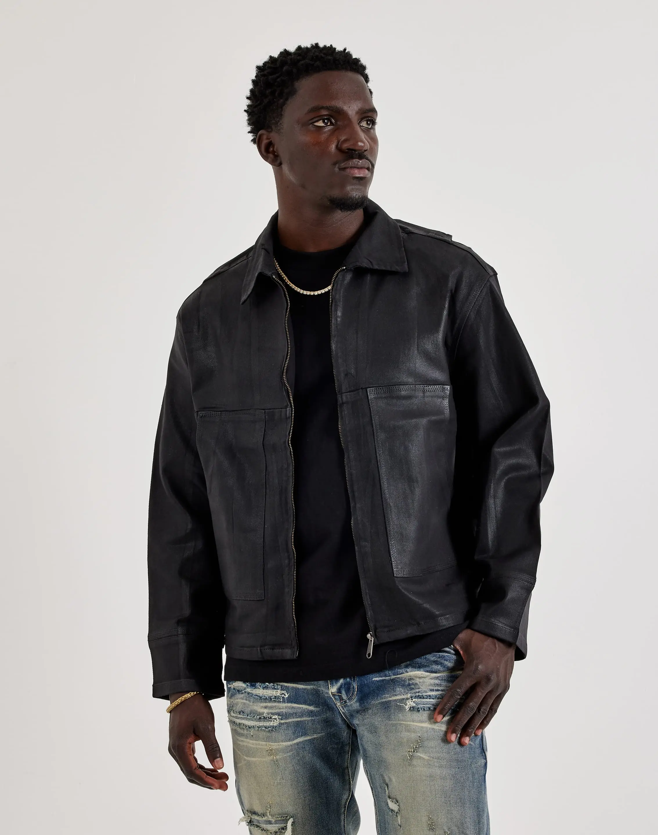 Mens WAIMEA Wax Coated Full-Zip Jacket
