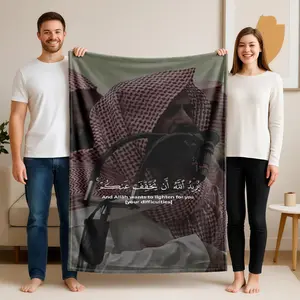 1 piece The Power and Comfort of Faith themed flannel blanket - Super soft fluffy flannel sofa blanket, suitable for beds and sofas, all-season use, modern design, digital printing, 100% polyester material, machine washable, suitable for travel