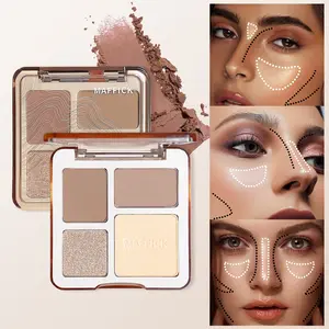 Four-color highlight three-dimensional contouring palette face brightening highlight shadow comprehensive palette Enhancing Bronzer Facial Makeup Palette