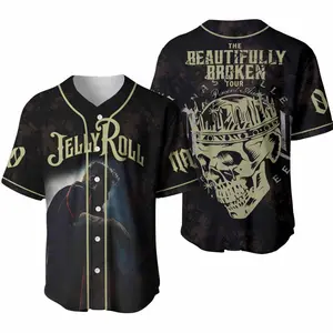 3D Print JellyRollz The Beautifully Broken Tour Baseball Jersey