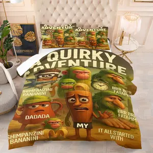 The Shan Hai Jing patterned blanket comes with cotton and includes 1 blanket and 1 or 2 pillowcases without a core. It is suitable for home or dormitory decoration and is a perfect gift for daily life and festivals