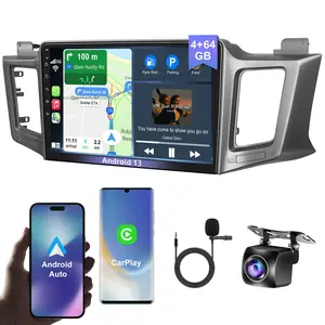 Android 13 Car Radio for 【Toyota RAV4 2013 2014 2015 2016 2017 2018】 10.1 Inch Touch Screen Support Wireless CarPlay & Android Auto, Bluetooth 5.4 & Voice Control,GPS & WiFi, Backup Camera Car Stereo 2+64G/4+64GB