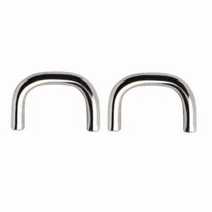 Short Staple Shaped Septum Retainers - 316L Surgical Steel - Pair