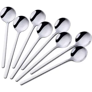 Stainless Steel 18/10 Demitass Espresso Teaspoons, Set of 8,  Espresso Spoons