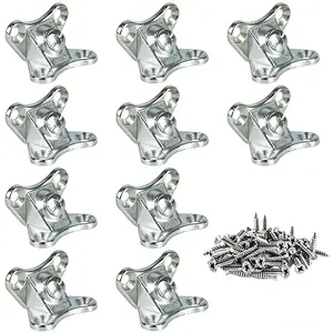 10 PCS Detachable Zinc Alloy Corner Brace, Right Angle Bracket for Furniture Repair, Shelf & Chair Reinforcement