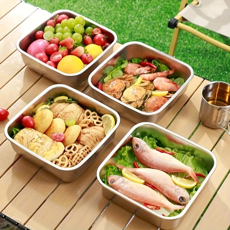 Yakimoto 2/4/6/8/10 PCS Extra-Large Stainless Steel Food Storage Containers With Blue Lids - Deep Design, Airtight Seal, Perfect For Refrigerator Organization, Meal Prep, Lunch Boxes & Kitchen Pantry Yakimoto 2/4/6/8/10 PCS Extra-Large Stainless Steel Food Storage Containers With Blue Lids - Deep Design, Airtight Seal, Perfect For Refrigerator Organization, Meal Prep, Lunch Boxes & Kitchen Pantry