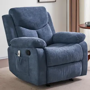 Manual Rocker Recliner Massage Chair for Adults,Overstuffed Glider Rocking Recliner Fabric Chair for Living Room recliner chair recliner  chair massage  recliner