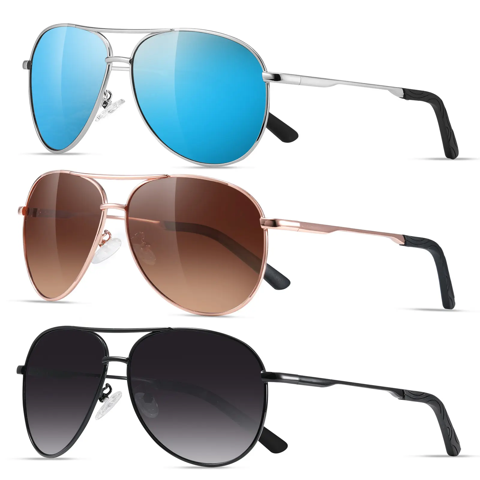 silver blue+black gradual black+rose gold Gradual 