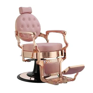 TRUMAN Vintage Barber Chair – Pink & Rose Gold