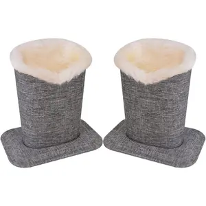 Pack of 2 Soft Plush Lined Eyeglasses Holder Stand Protective Glasses Holder Stand