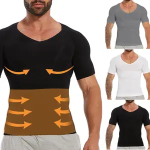 1/2/3 Pack Menswear Compression Tank Top Underwear Shirt Shapewear Body Shaper Undershirt Breathable Lightweight Stretchy Workout Clothes Fabric Soft Dress Stylish Plain Sports Gamis Casual Fitness Gym Sporty