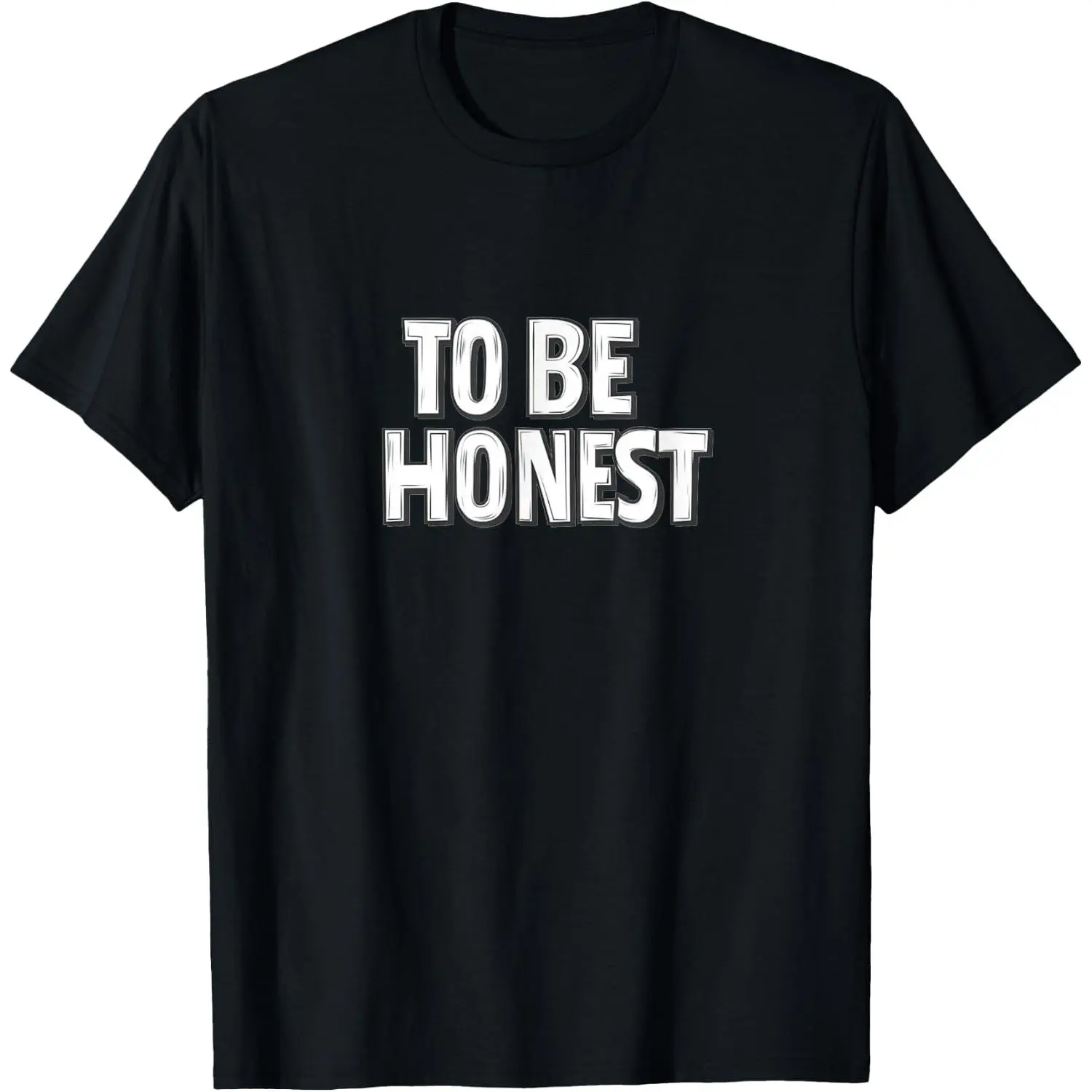 Women's 100% Cotton Short-Sleeve Round Neck Casual Distressed Graphic T-Shirt with "Pretty to be Honest" Slogan, Shortsleeve, Tops