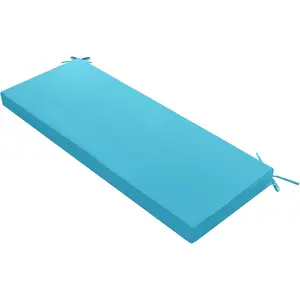 Outdoor Bench Cushion:  and Fade Resistant Patio Furniture Cushions - Non-Slip Bench Pad Cushion with Removable Cover for Garden Swing Porch Sofa Settee, 42 x 18 Inch, Teal